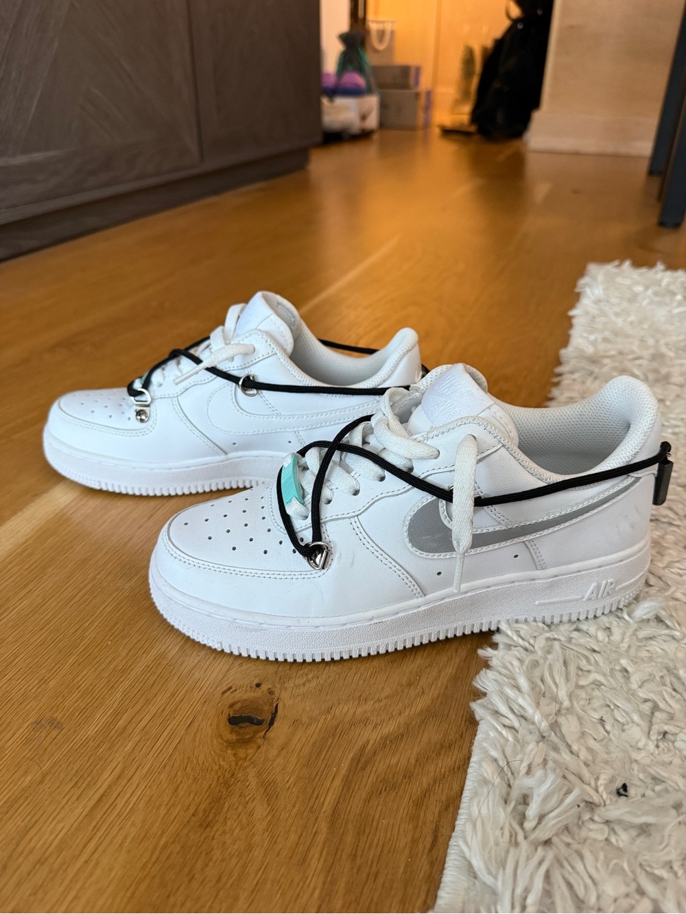 Custom designed NYC Nike White Nike Air Force 1’s - worn ONCE